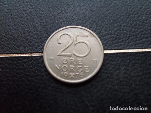 Monedas antiguas de Europa: * NORUEGA 25 ORE 1976