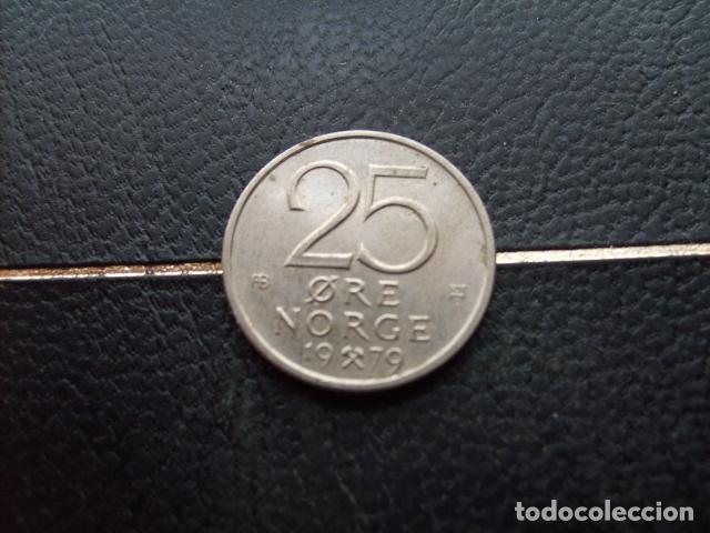 Monedas antiguas de Europa: * NORUEGA 25 ORE 1979