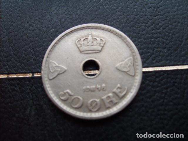 Monedas antiguas de Europa: * NORUEGA 50 ORE 1948