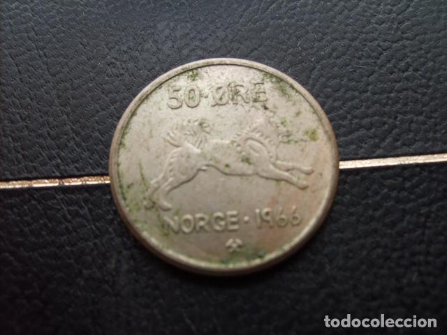 Monedas antiguas de Europa: * NORUEGA 50 ORE 1966