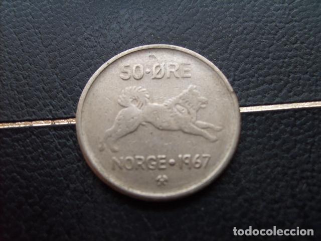 Monedas antiguas de Europa: * NORUEGA 50 ORE 1967