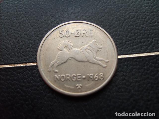 Monedas antiguas de Europa: * NORUEGA 50 ORE 1968