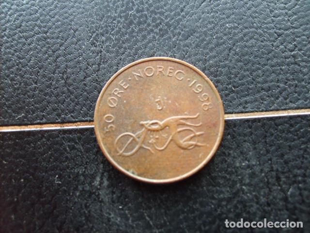 Monedas antiguas de Europa: * NORUEGA 50 ORE 1998