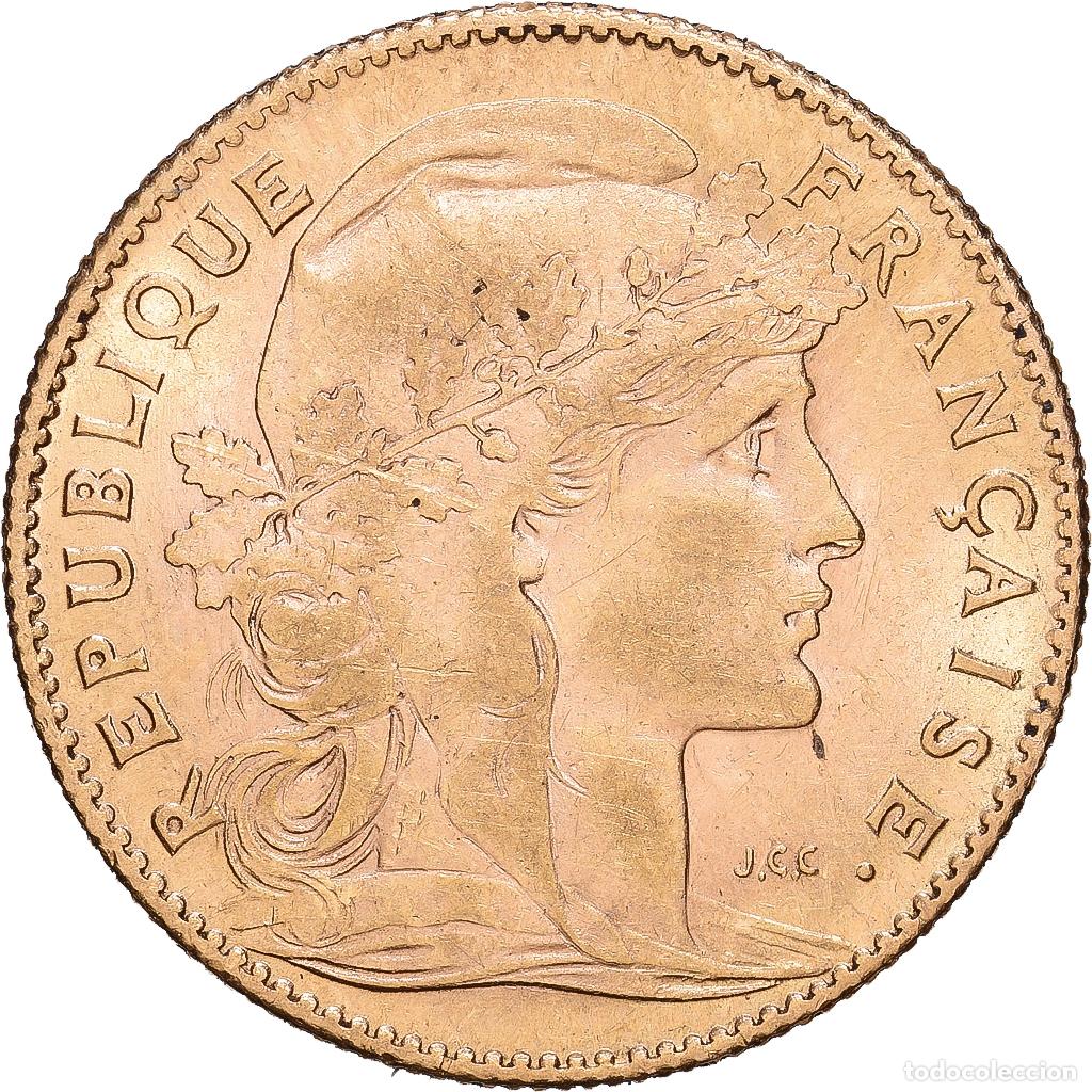 Monedas antiguas de Europa: [#1118381] Francia, 10 Francs, Marianne, 1907, Paris, Oro, MBC, Gadoury:1017, KM:846