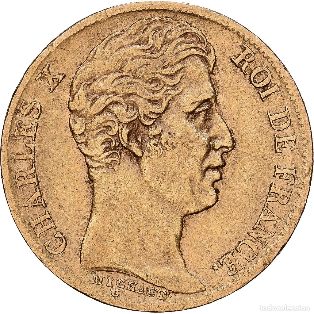 Monedas antiguas de Europa: [#1168088] Francia, 20 Francs, Charles X, 1828, Paris, Oro, MBC, Gadoury:1029, KM:726.1