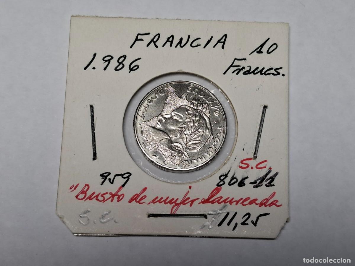 Monedas antiguas de Europa: 10 FRANCOS de 1986 KM 959 FRANCIA en SIN CIRCULAR