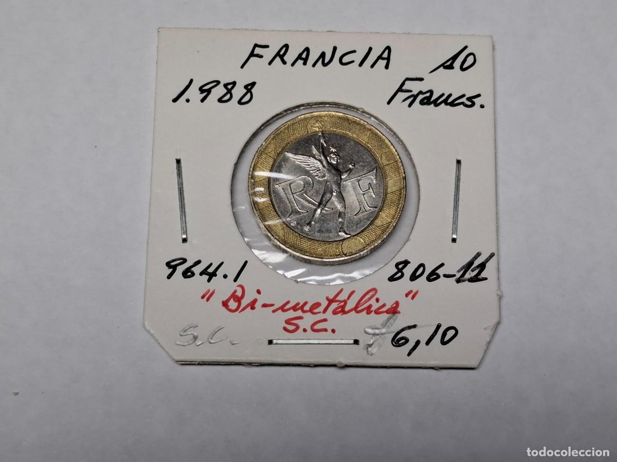 Monedas antiguas de Europa: 10 FRANCOS de 1988 KM 964.1 FRANCIA en SIN CIRCULAR