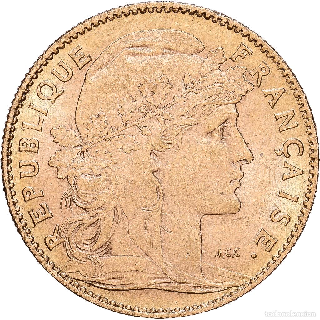 Monedas antiguas de Europa: [#1118380] Francia, 10 Francs, Marianne, 1906, Paris, Oro, MBC, KM:846