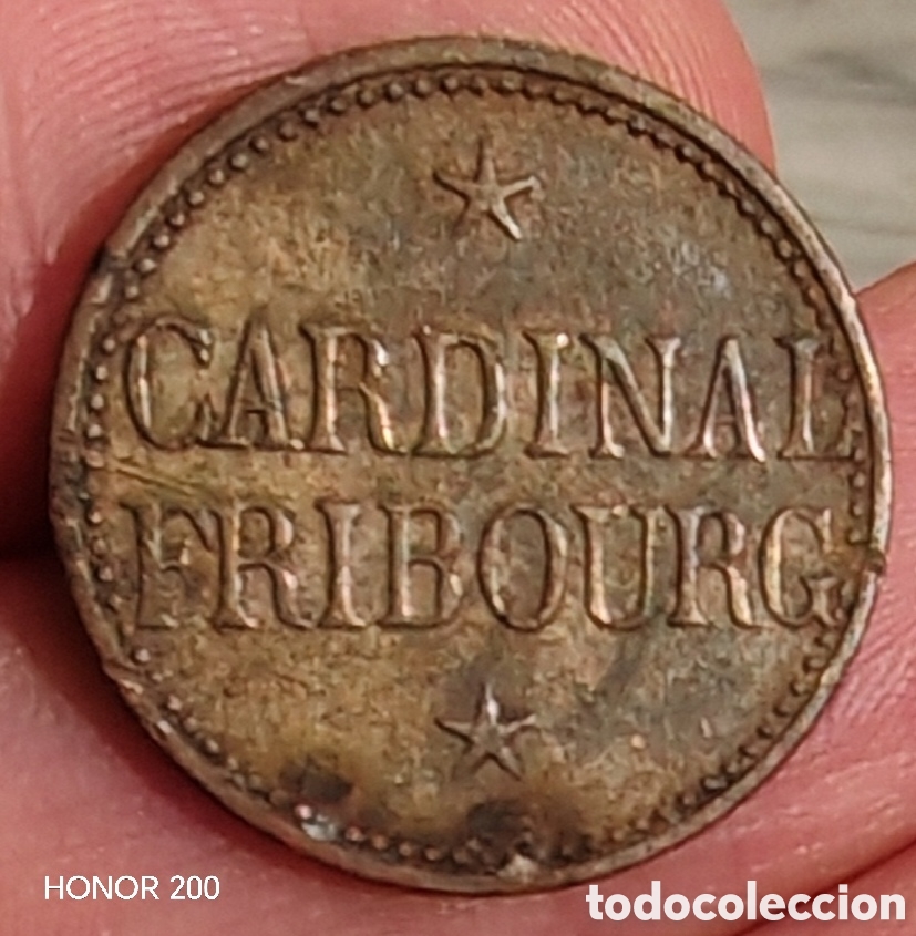Monedas antiguas de Europa: Ficha Token Jeton - Cervecer&iacute;a Cardinal. Friburgo Suiza - A&ntilde;os 50-60