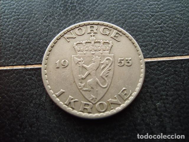Monedas antiguas de Europa: NORUEGA 1 CORONA 1953