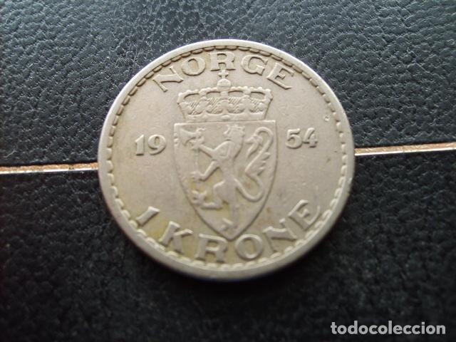 Monedas antiguas de Europa: NORUEGA 1 CORONA 1954