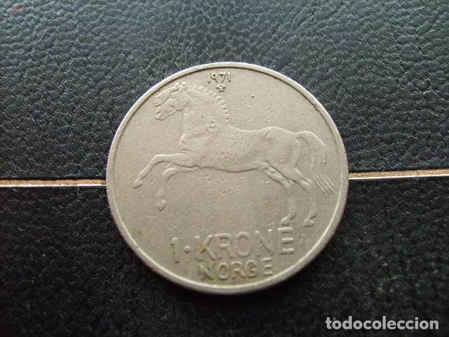 Monedas antiguas de Europa: NORUEGA 1 CORONA 1971