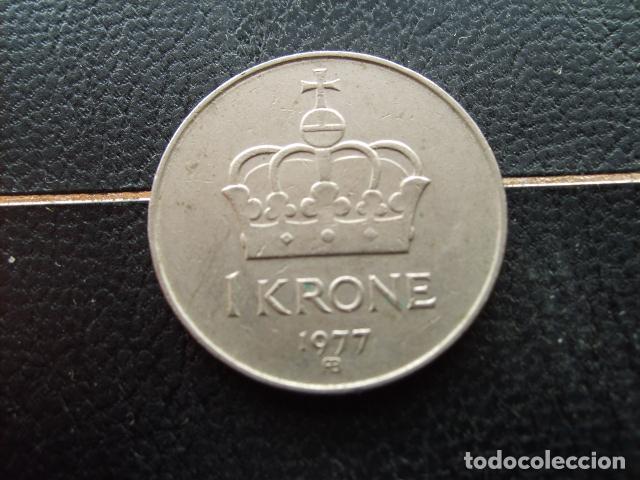 Monedas antiguas de Europa: NORUEGA 1 CORONA 1977