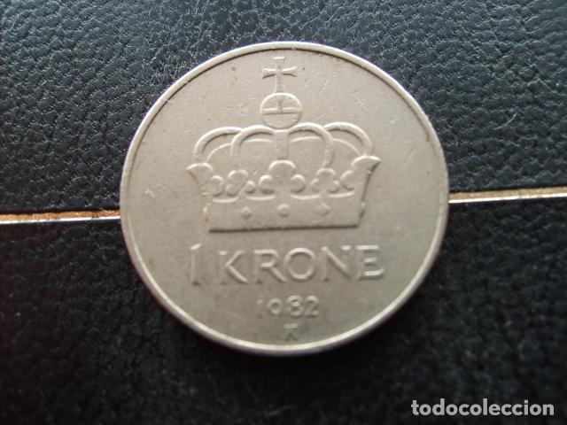 Monedas antiguas de Europa: NORUEGA 1 CORONA 1982