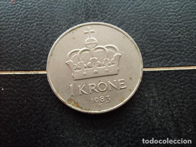 Monedas antiguas de Europa: NORUEGA 1 CORONA 1983