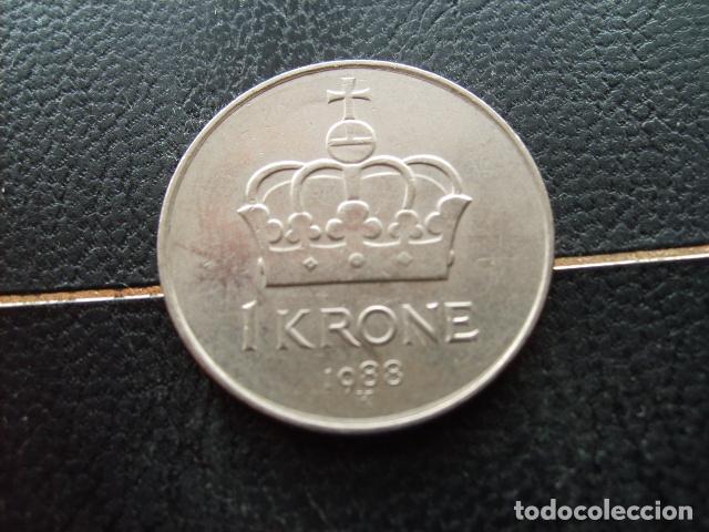 Monedas antiguas de Europa: NORUEGA 1 CORONA 1988