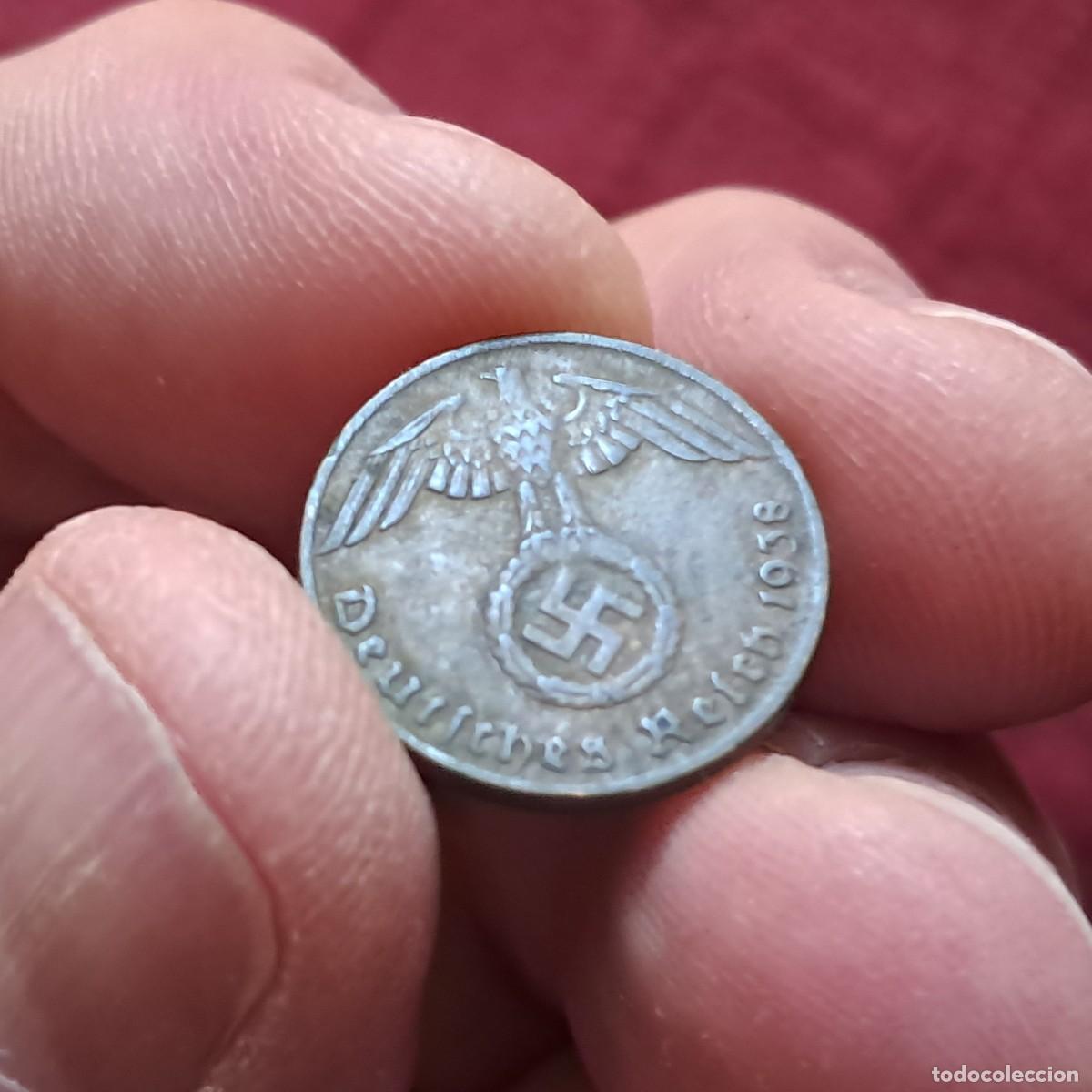 Alte M&uuml;nzen aus Europa: MONEDA DE ALEMANIA 1 REICHSPFENNIG KM# 89, 1938 G, F.