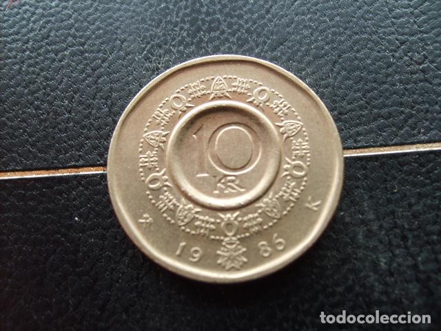 Monedas antiguas de Europa: NORUEGA 10 CORONAS 1986