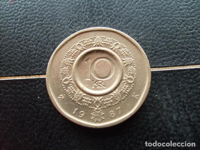 Monedas antiguas de Europa: NORUEGA 10 CORONAS 1987