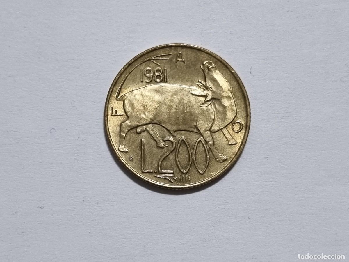 Monedas antiguas de Europa: Antigua Moneda San Marino 200 Liras 1981 Coleccionista FAO