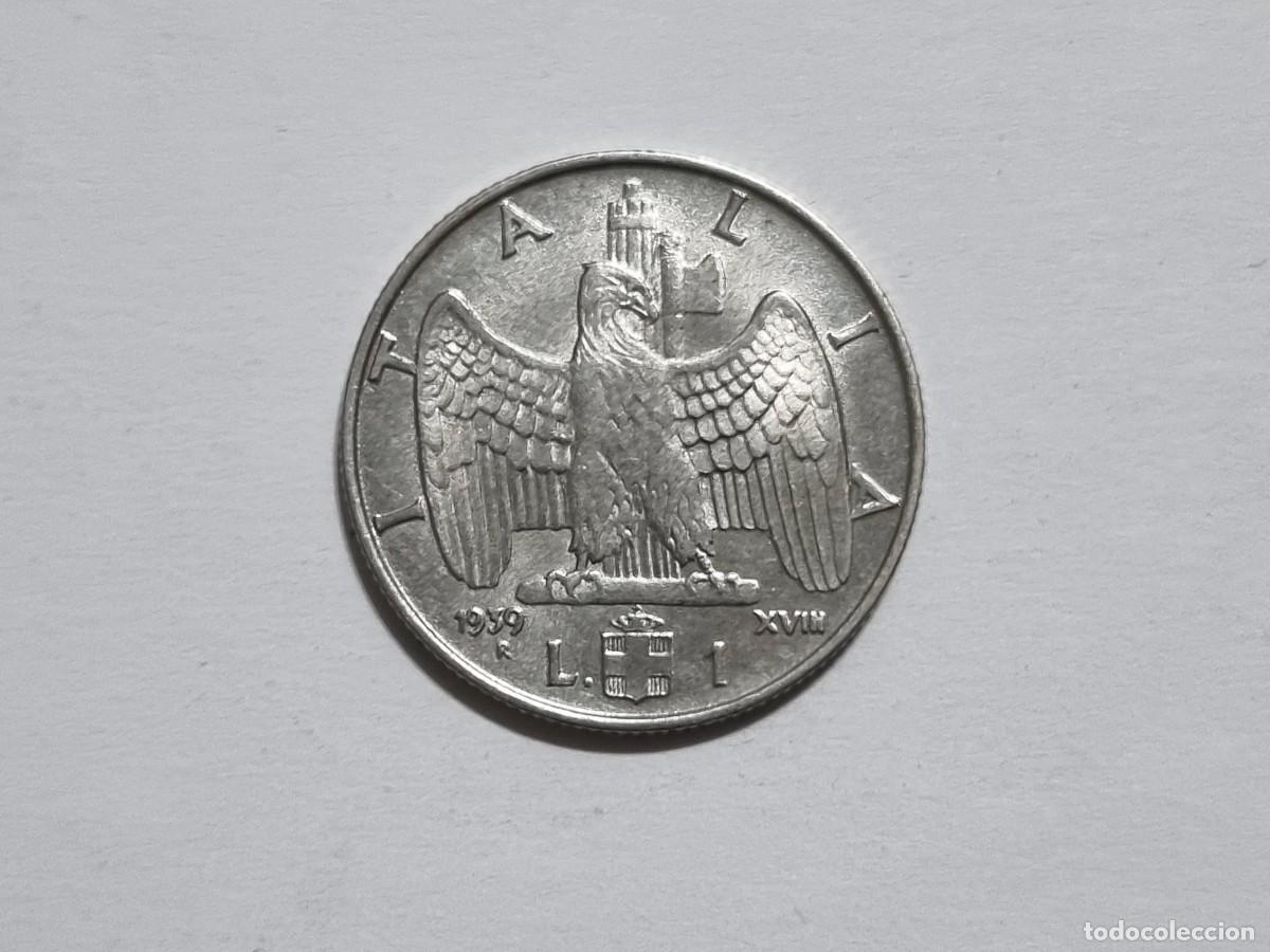 Monedas antiguas de Europa: Antigua Moneda Italiana 1 Lira 1939 Italia Coleccionista
