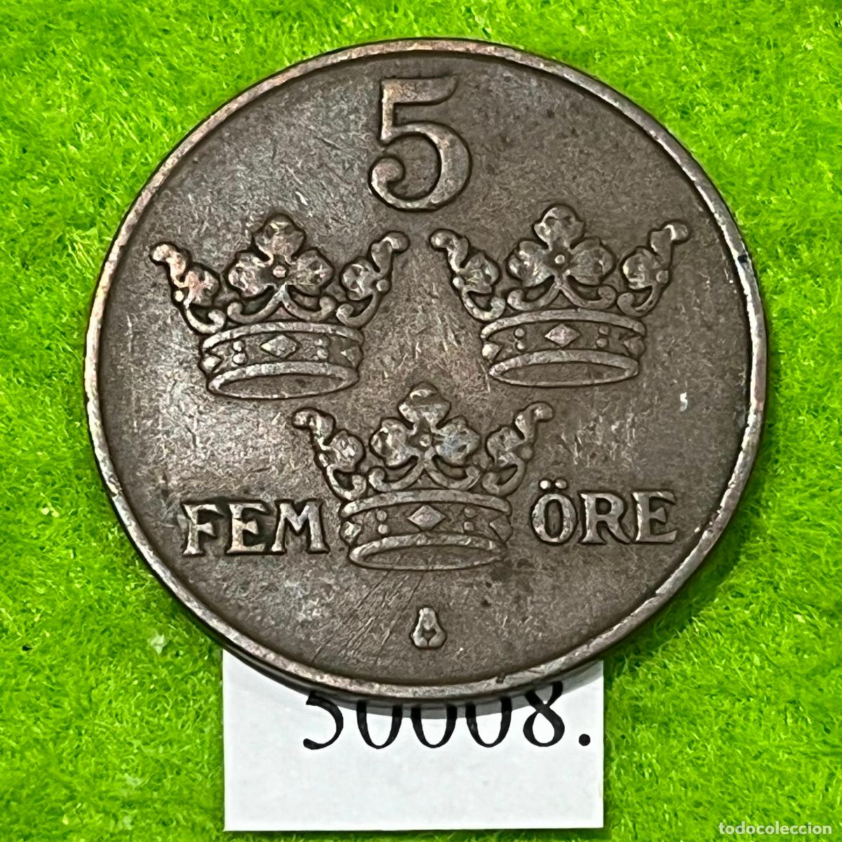 Monedas antiguas de Europa: Suecia, 5 ore, 1926 . ..