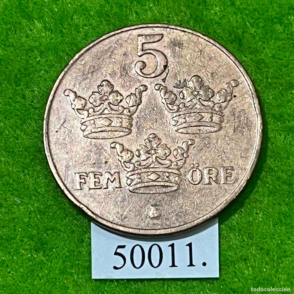 Monedas antiguas de Europa: Suecia, 5 ore, 1932 . .. - Foto 2