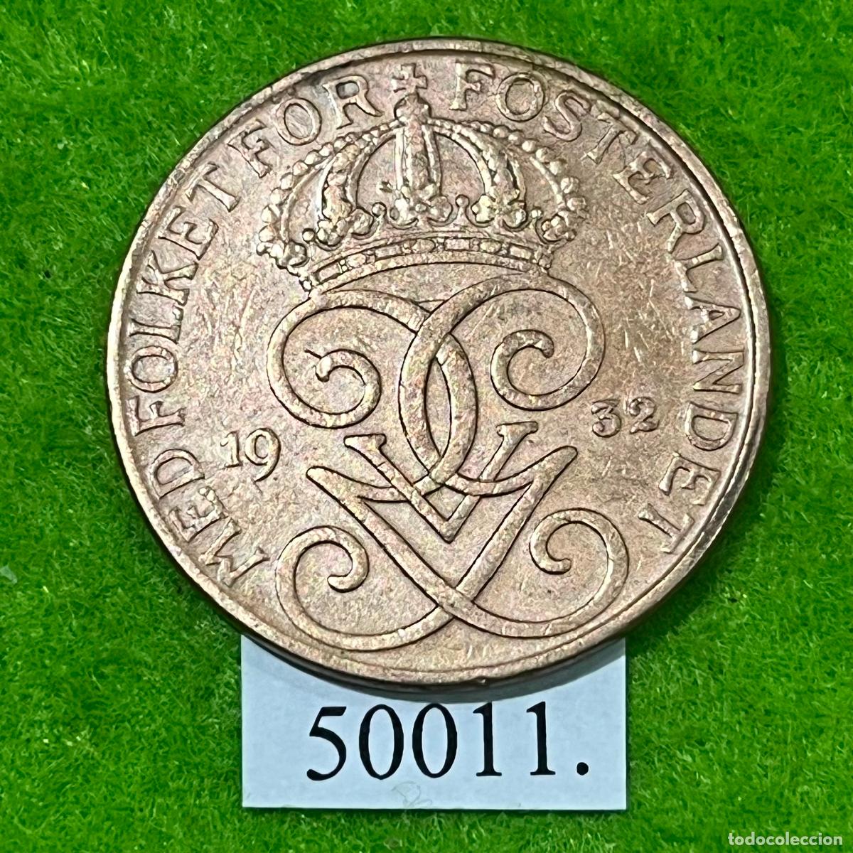 Monedas antiguas de Europa: Suecia, 5 ore, 1932 . .. - Foto 1