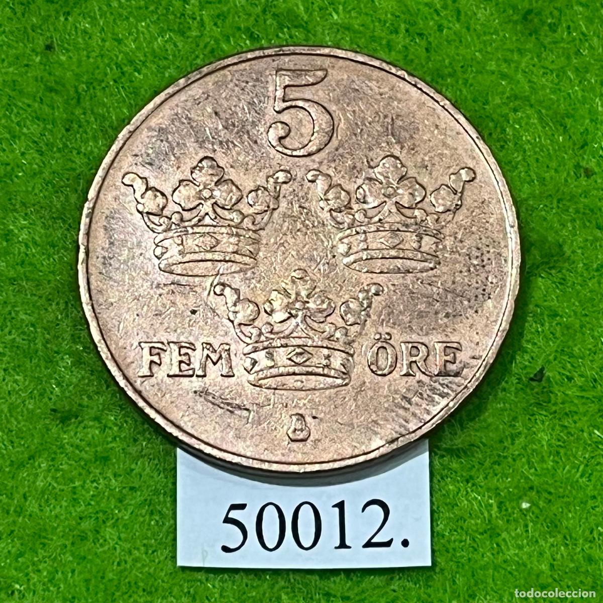 Monedas antiguas de Europa: Suecia, 5 ore, 1920 . ..