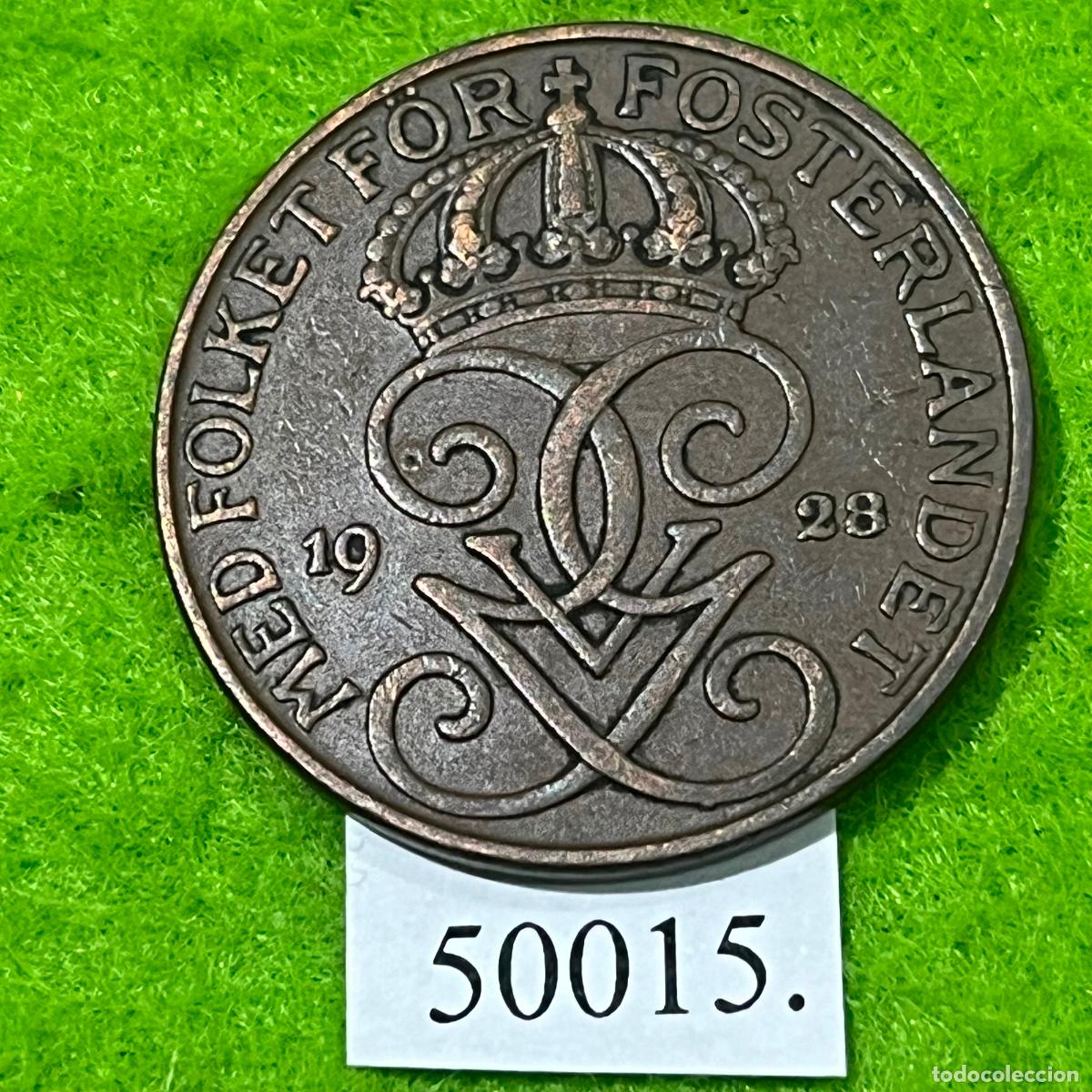Monedas antiguas de Europa: Suecia, 5 ore, 1928 . ..