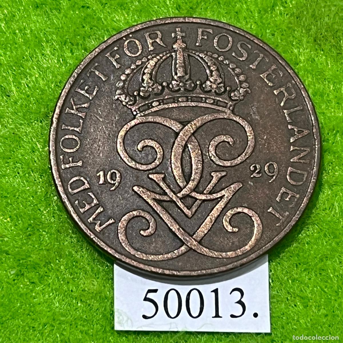 Monedas antiguas de Europa: Suecia, 5 ore, 1929 . ..