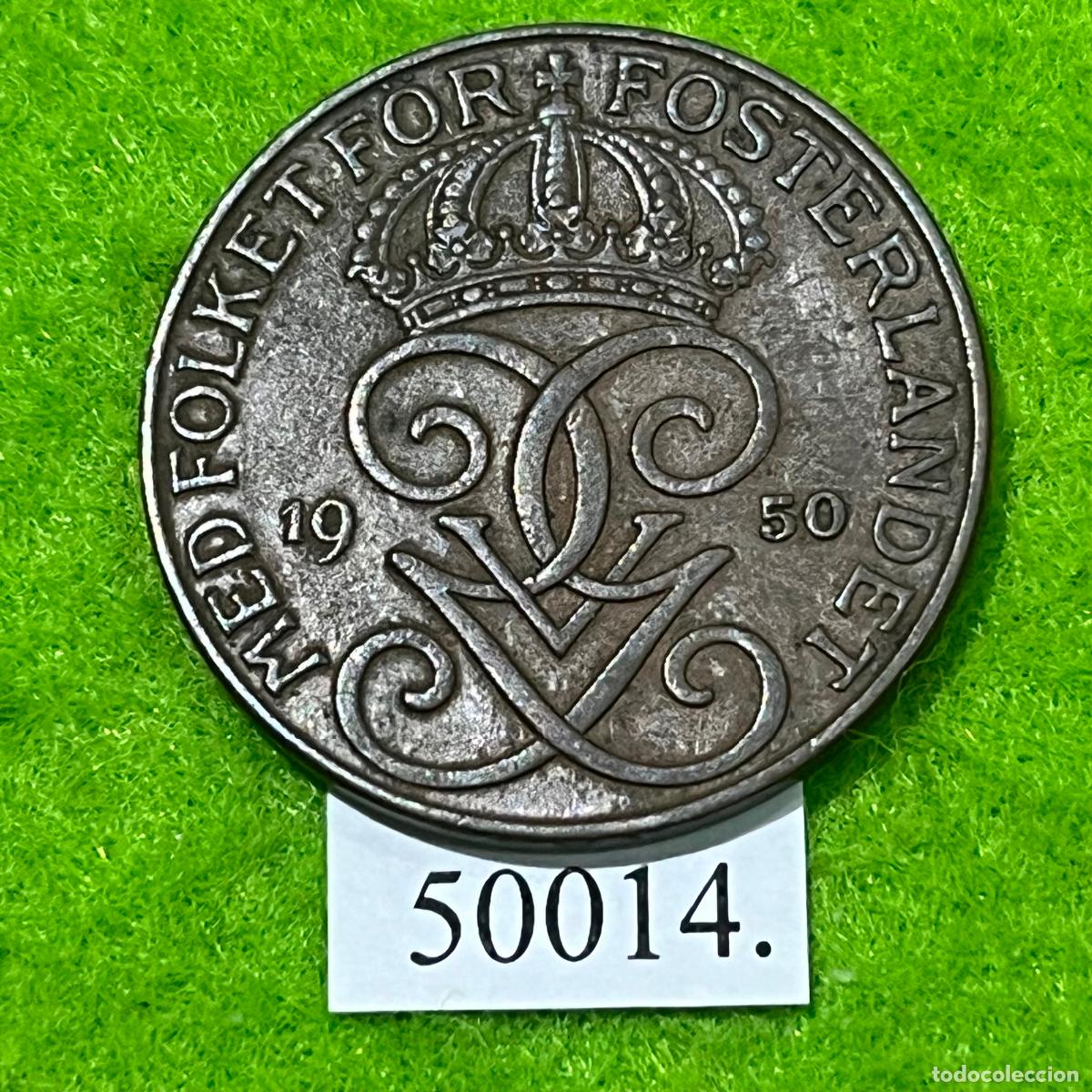 Monedas antiguas de Europa: Suecia, 5 ore, 1950 . ..