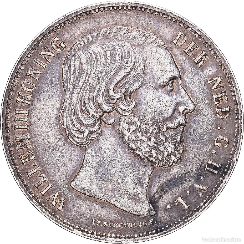 Monedas antiguas de Europa: [#1118383] Pa&iacute;ses Bajos, William III, 2-1/2 Gulden, 1862, Plata, MBC, KM:82