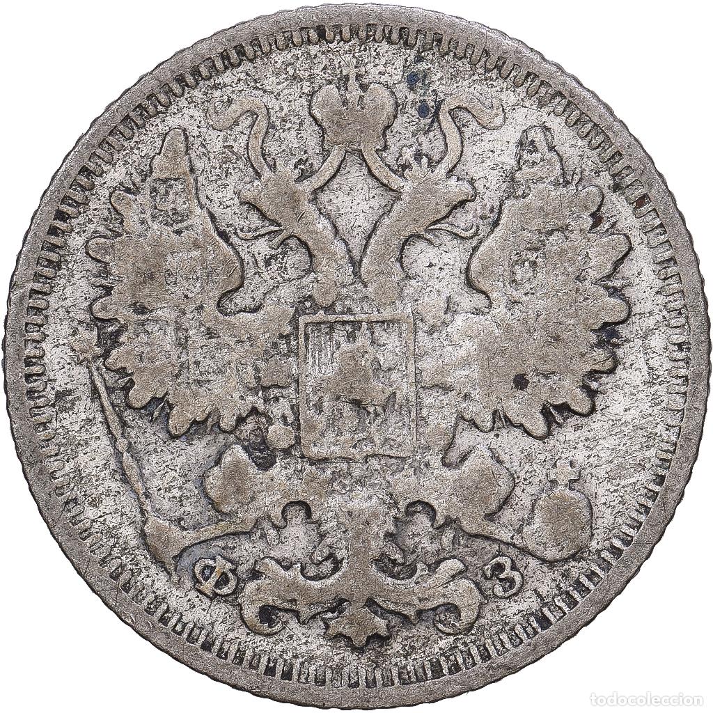Old Coins of Europe: [#1167964] Rusia, Nicholas II, 15 Kopeks, 1900, Saint Petersburg, Plata, BC, KM:21a.2