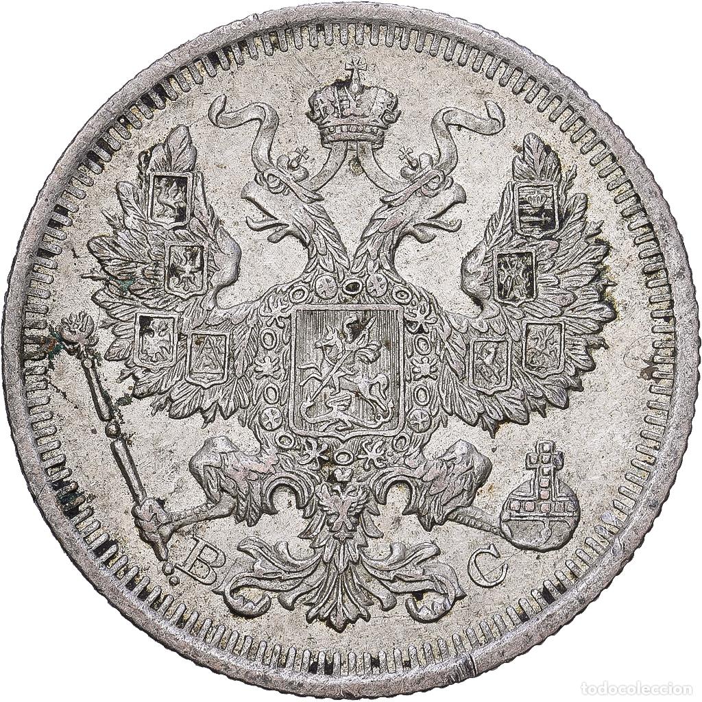 Old Coins of Europe: [#1167968] Rusia, Nicholas II, 20 Kopeks, 1915, Saint Petersburg, Plata, MBC+, KM:22a.2