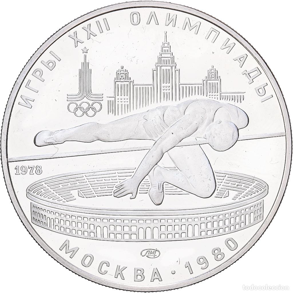 Monedas antiguas de Europa: [#1168167] Soviet Union, 5 Roubles, 1980 Olympics - High Jumping, 1978, Saint Petersburg