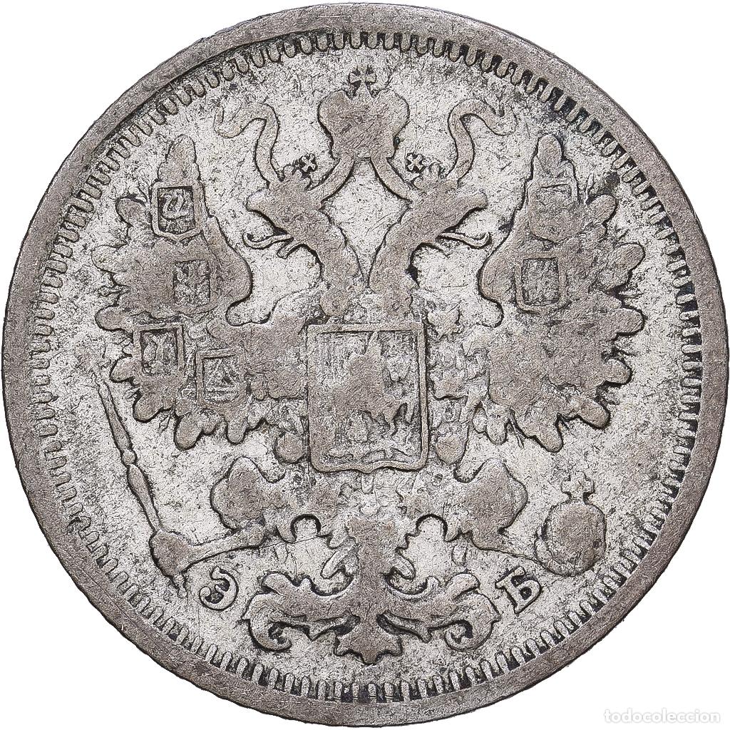 Monedas antiguas de Europa: [#1167966] Rusia, Nicholas II, 15 Kopeks, 1906, Saint Petersburg, Plata, BC+, KM:21a.2