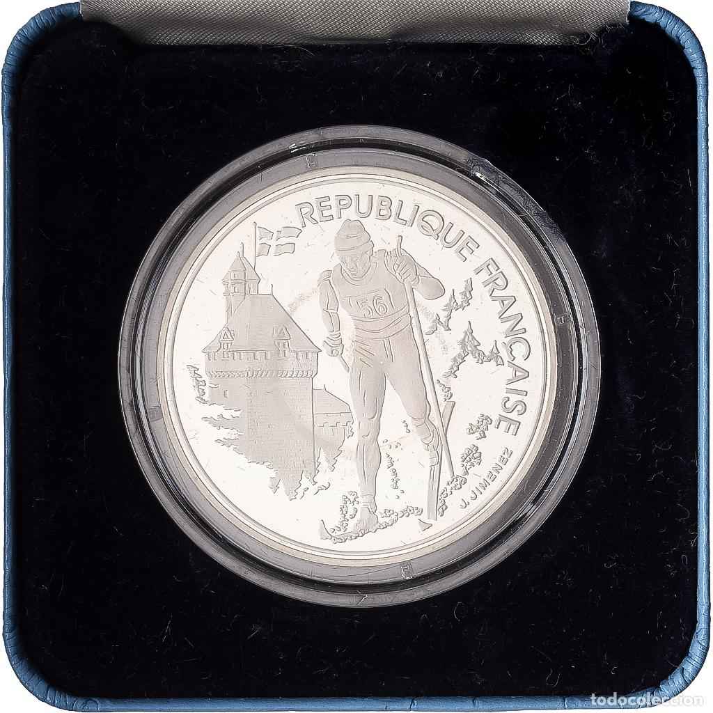 Monedas antiguas de Europa: [#1548220] Francia, 100 Francs, 1992 Olympics, Albertville, Cross-country Skiing, 1991