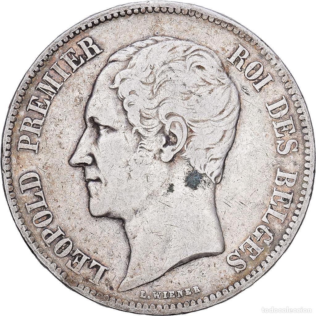 Monedas antiguas de Europa: [#1168181] B&eacute;lgica, Leopold I, 5 Francs, 5 Frank, 1849, Plata, BC+, KM:17