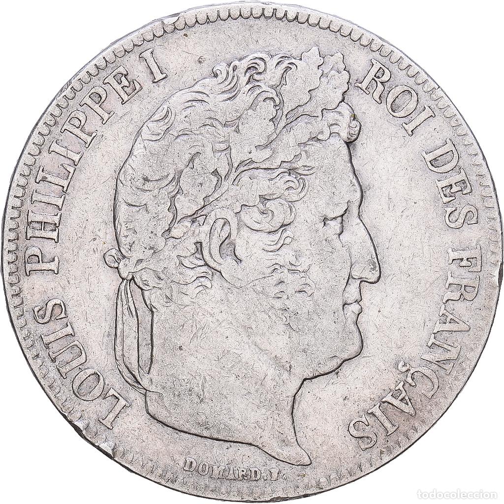 Monedas antiguas de Europa: [#1168197] Francia, 5 Francs, Louis-Philippe, 1835, Rouen, Plata, BC+, Gadoury:678