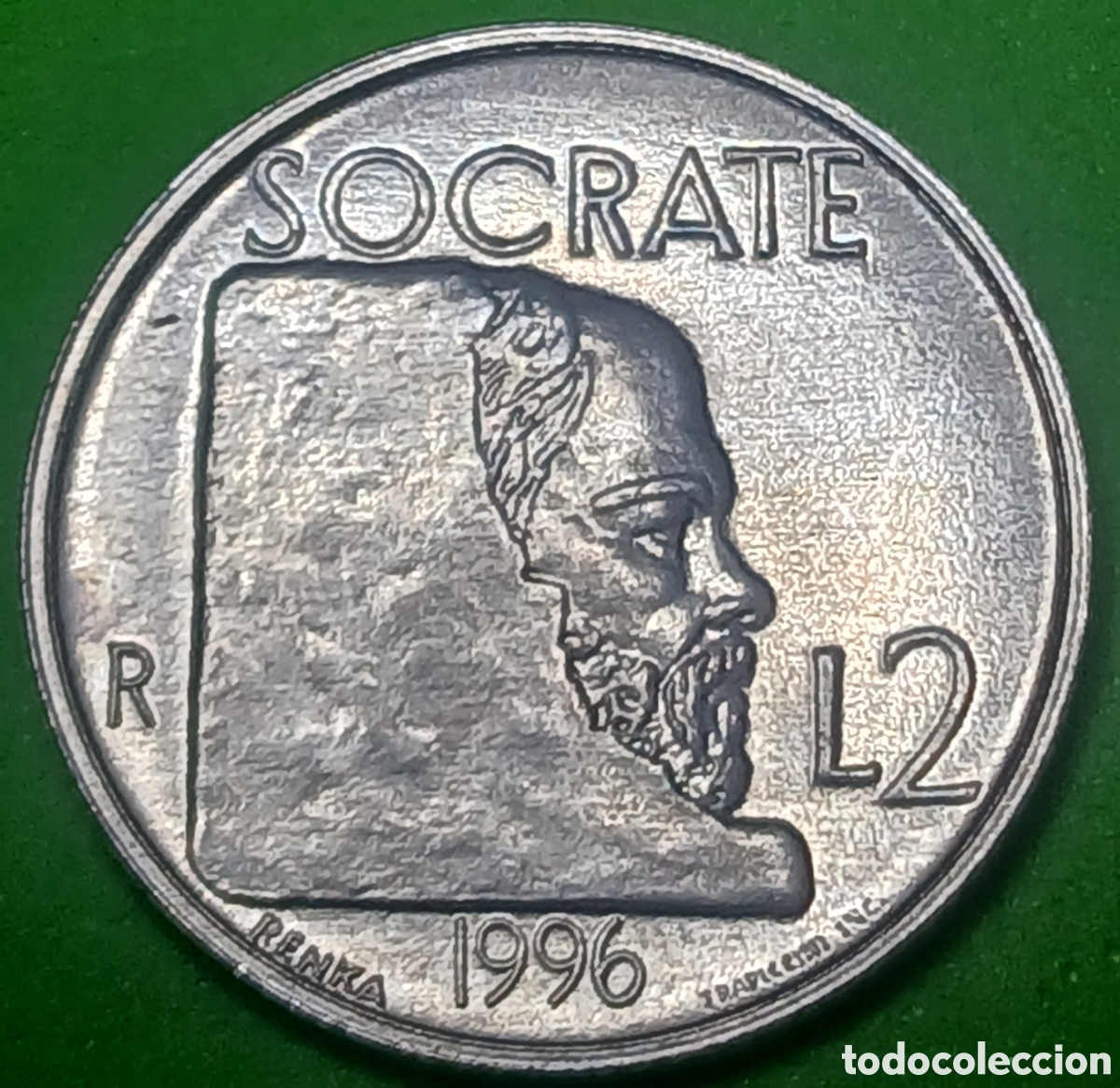 Monedas antiguas de Europa: San Marino 2 liras 1996 km#350 poco com&uacute;n!!