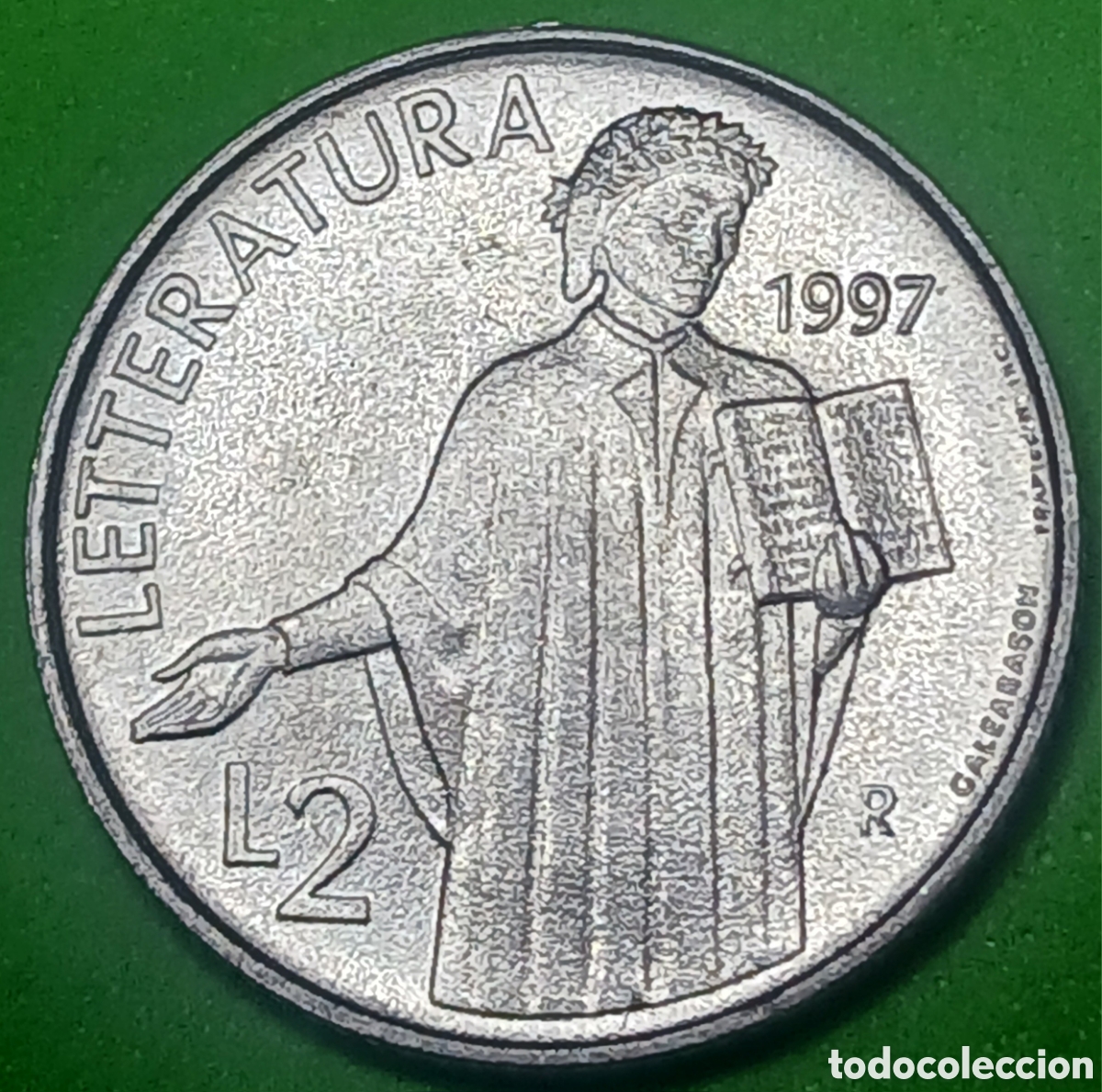 Monedas antiguas de Europa: San Marino 2 liras 1997 km#360 poco com&uacute;n!!