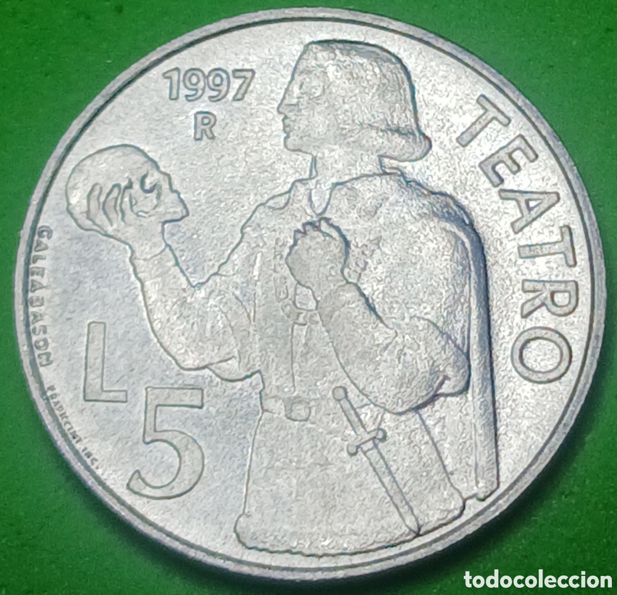 Monedas antiguas de Europa: San Marino 5 liras 1997 km#361 poco com&uacute;n!!