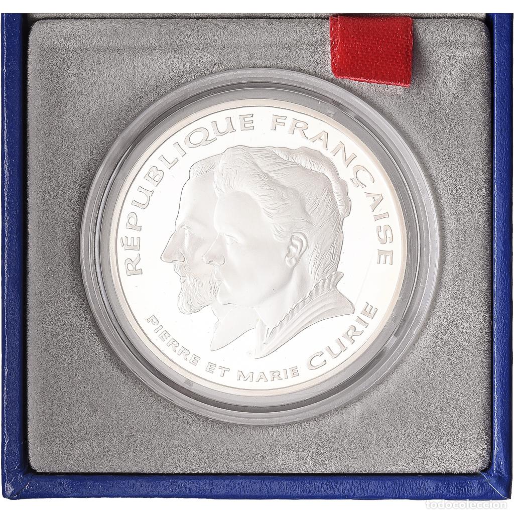 Monedas antiguas de Europa: [#1168145] Francia, 100 Francs, Pierre and Marie Curie, 1997, Paris, BE, Plata, FDC