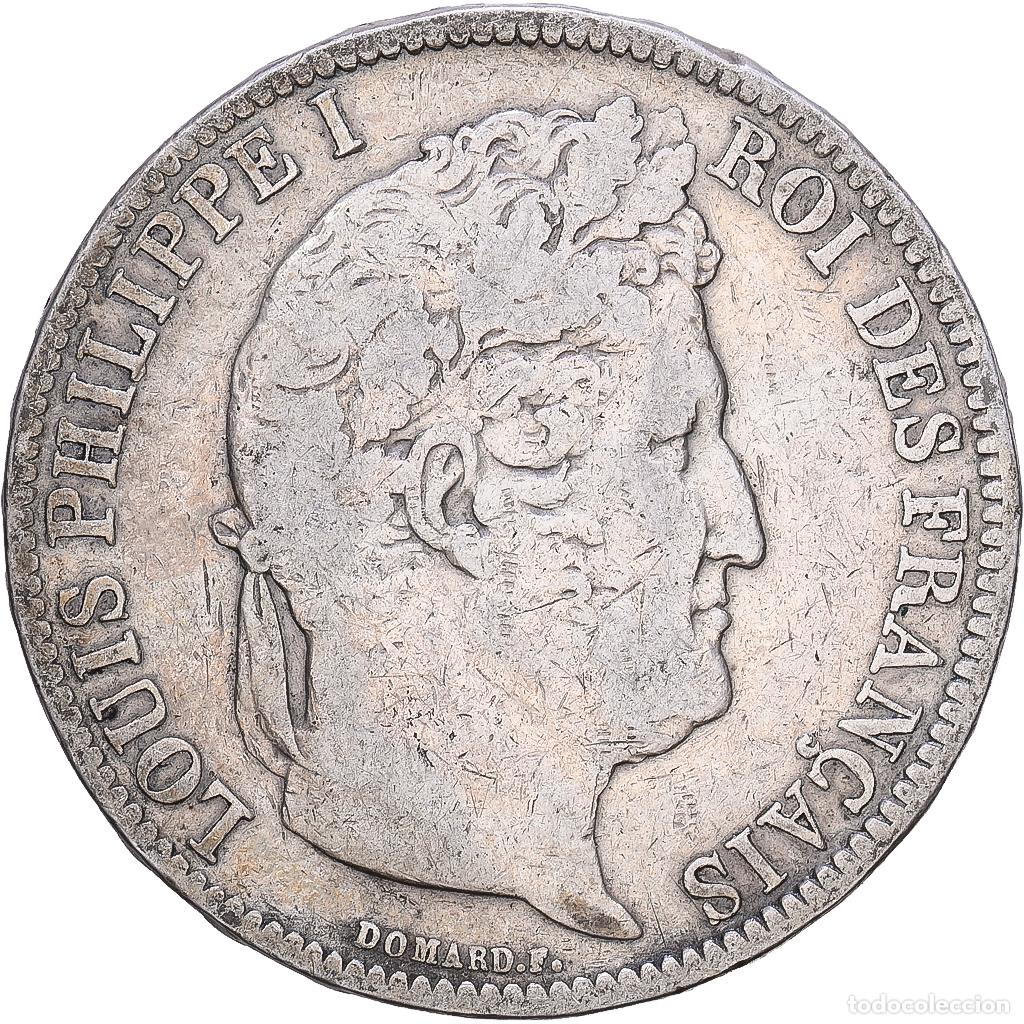 Monedas antiguas de Europa: [#1168195] Moneda, Francia, Louis-Philippe, 5 Francs, 1831, La Rochelle, BC+, Plata