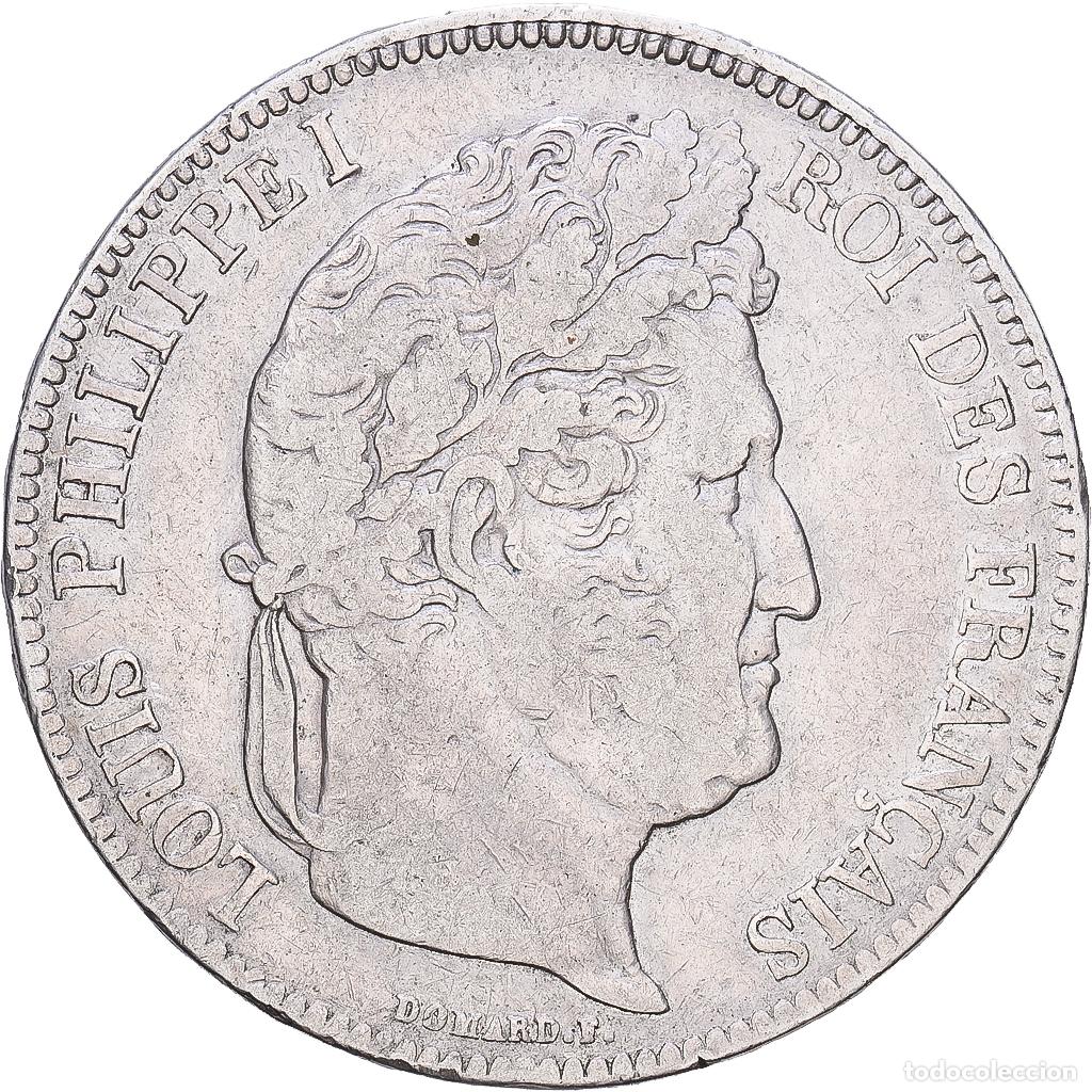 Monedas antiguas de Europa: [#1168196] Francia, 5 Francs, Louis-Philippe, 1834, Paris, Plata, BC+, Gadoury:678