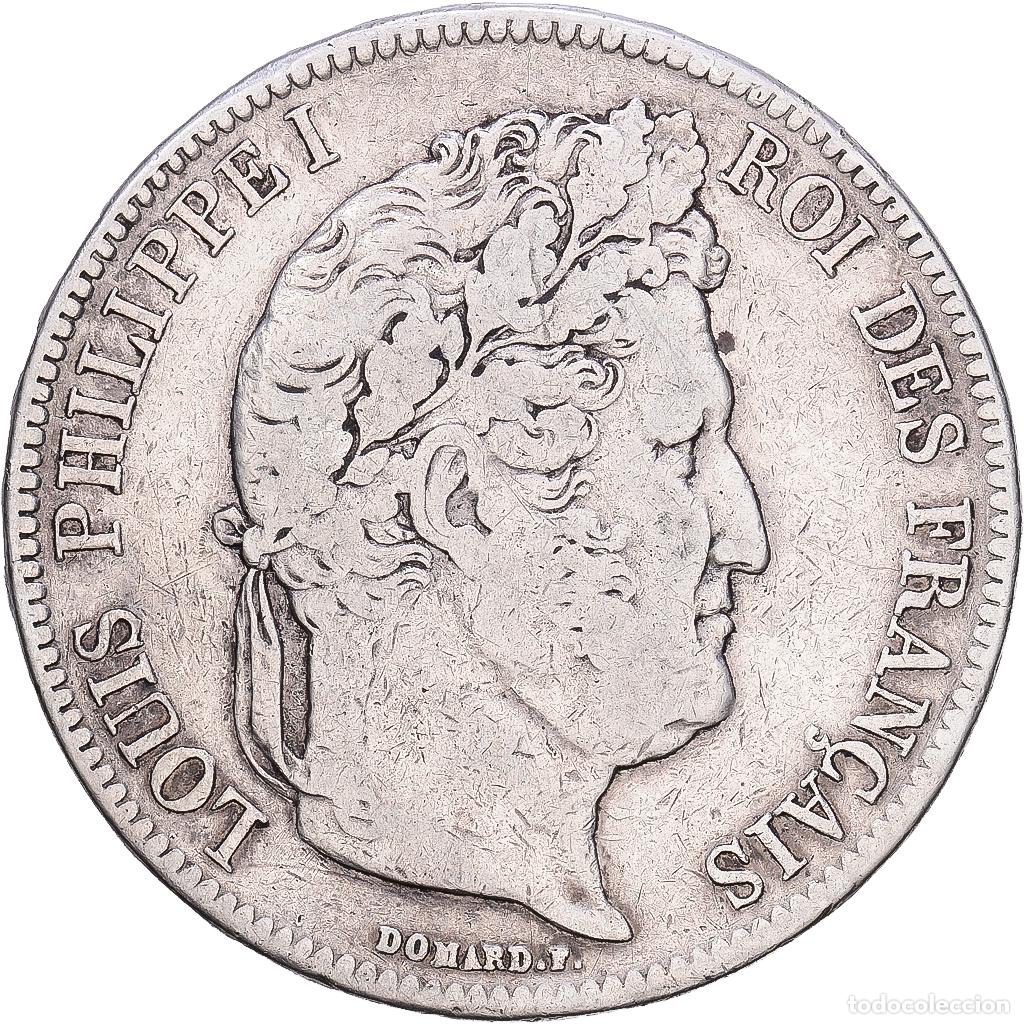 Monedas antiguas de Europa: [#1168200] Moneda, Francia, Louis-Philippe, 5 Francs, 1832, Toulouse, BC+, Plata, KM:749.9