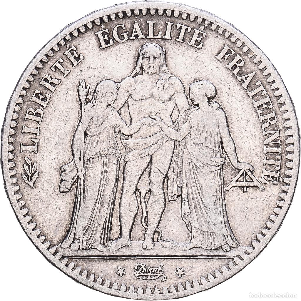 Monedas antiguas de Europa: [#1168201] Francia, 5 Francs, Hercule, 1849, Paris, Plata, BC+, KM:756.1