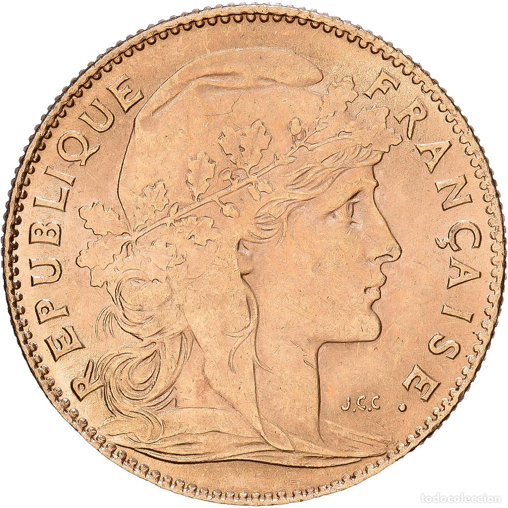 Monedas antiguas de Europa: [#1168067] Francia, 10 Francs, Marianne, 1910, Paris, Oro, MBC+, Gadoury:1017, KM:846
