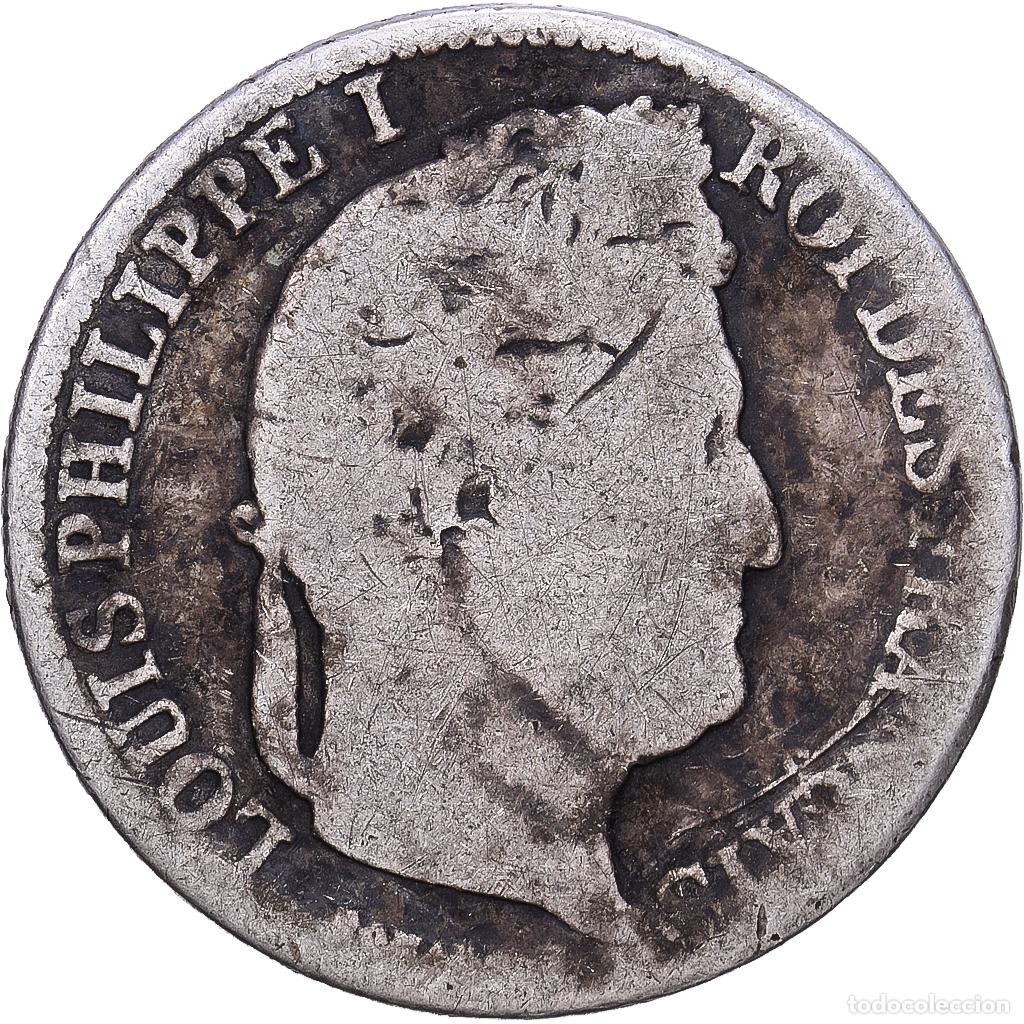 Monedas antiguas de Europa: [#1167987] Francia, 1/2 Franc, Louis-Philippe, 1836, Strasbourg, Plata, BC, KM:741.3